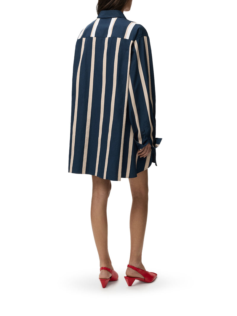 STRIPED COTTON CHEMISIER