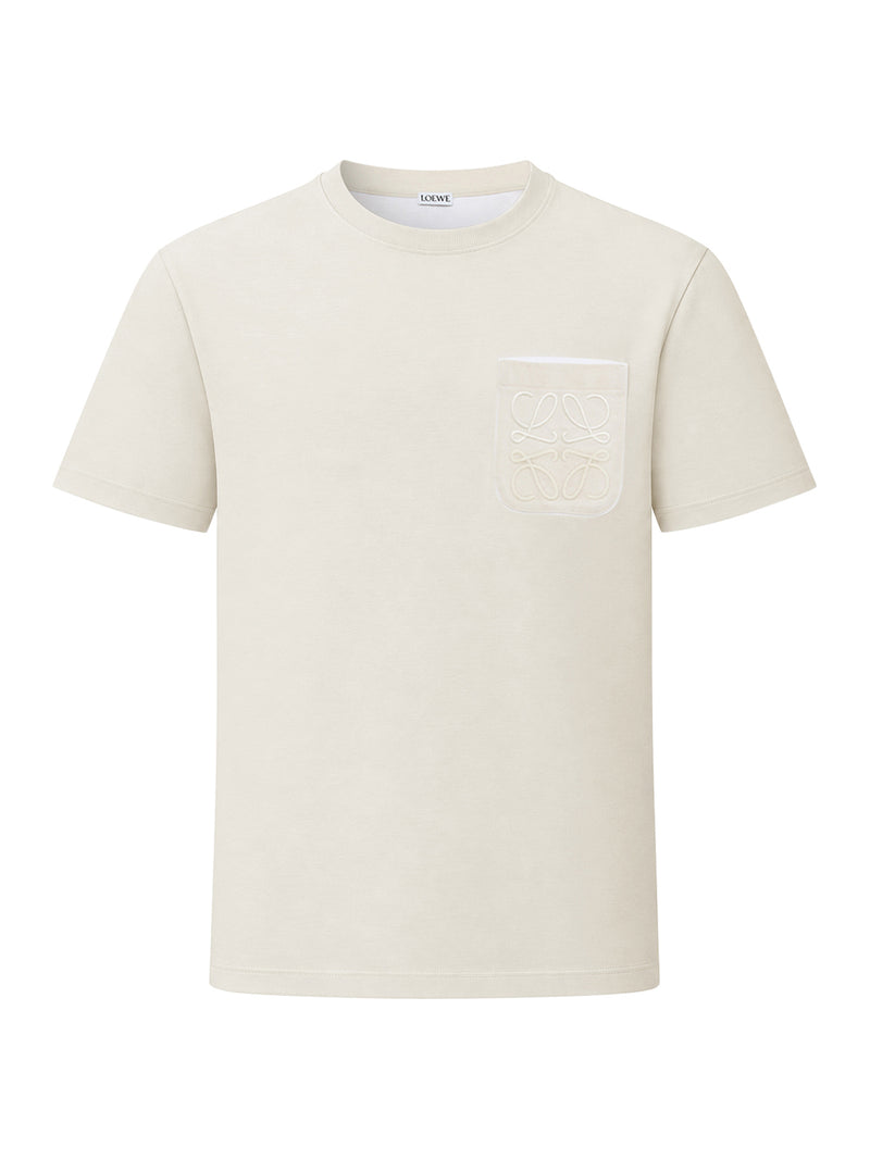 COTTON-BLEND T-SHIRT WITH ANAGRAM LOGO