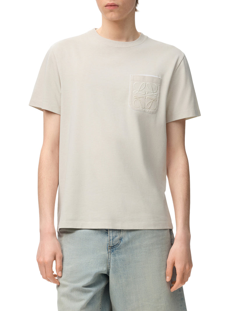 COTTON-BLEND T-SHIRT WITH ANAGRAM LOGO