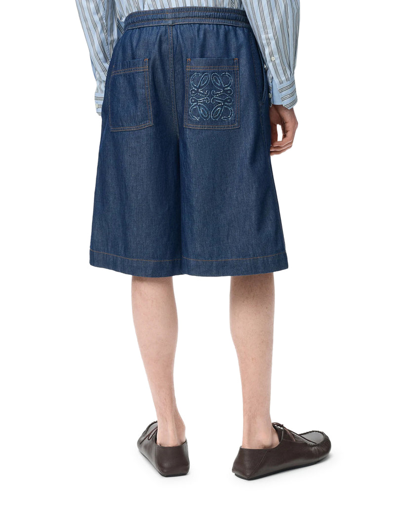 LIGHTWEIGHT COTTON CHAMBRAY SHORTS