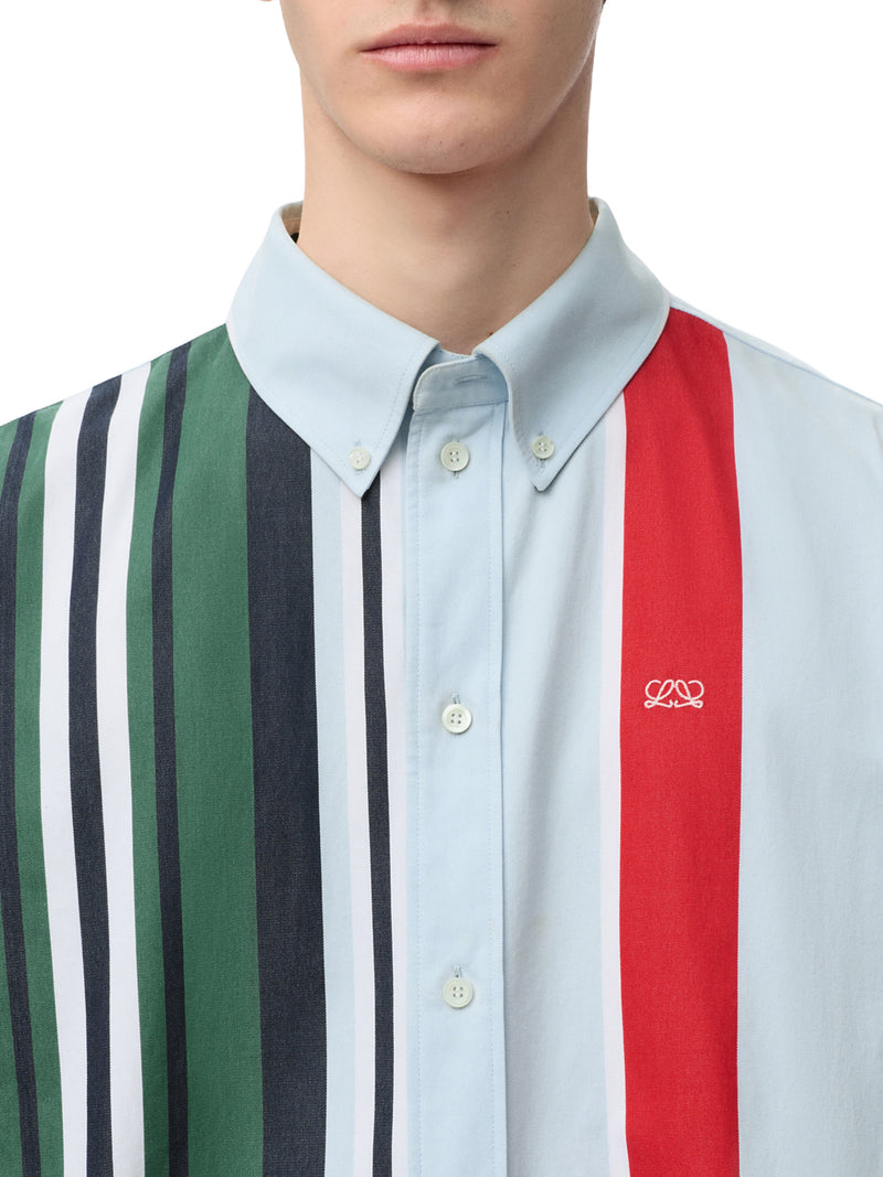 MID-WEIGHT STRIPED COTTON TWILL SHIRT