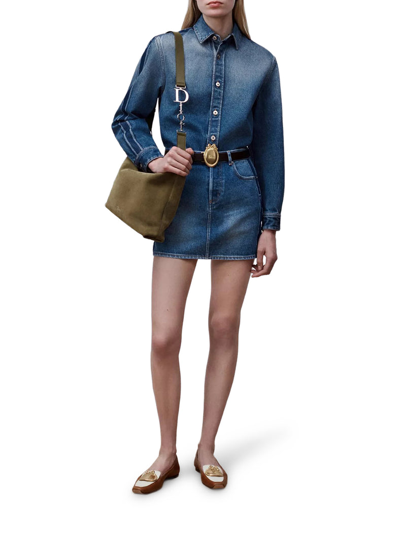 FADED BLUE COTTON DENIM SHIRT