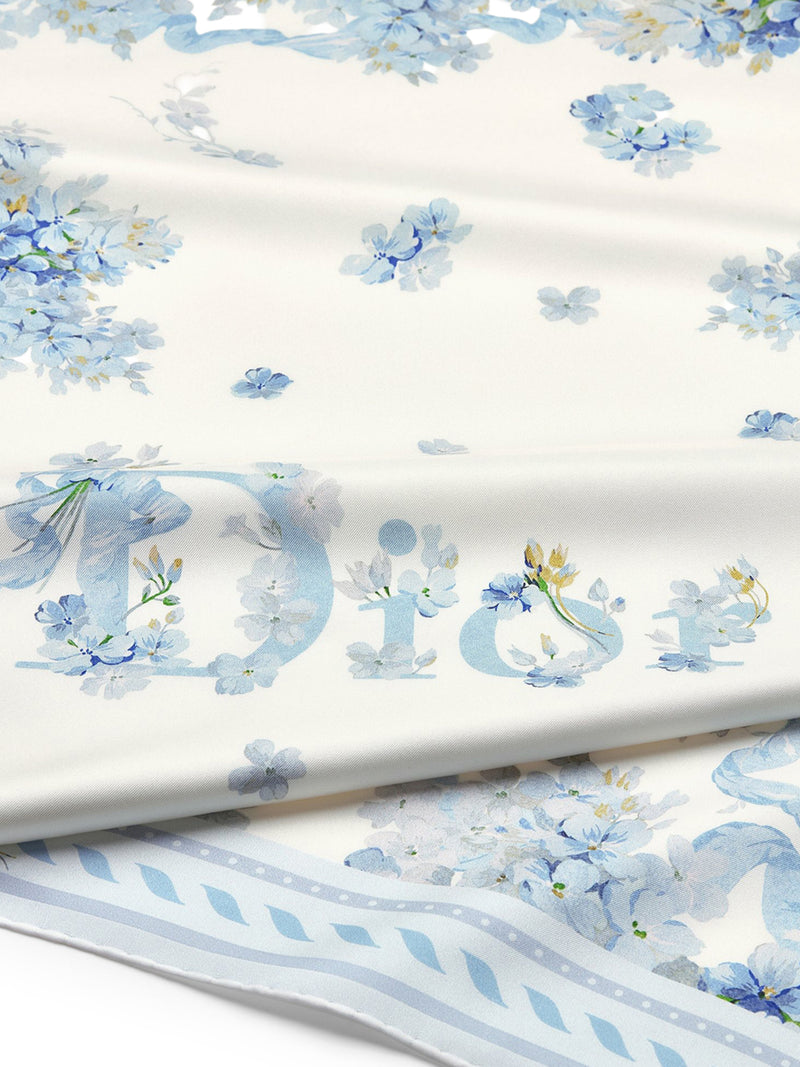 SQUARE SCARF DIOR LILAC BOUQUET 90
