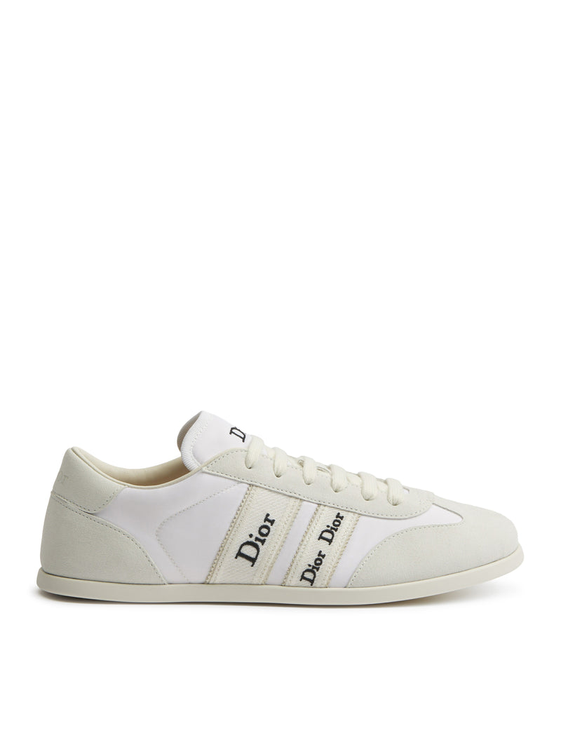 RIBBON SNEAKER IN SUEDE CALFSKIN AND TECHNICAL FABRIC
