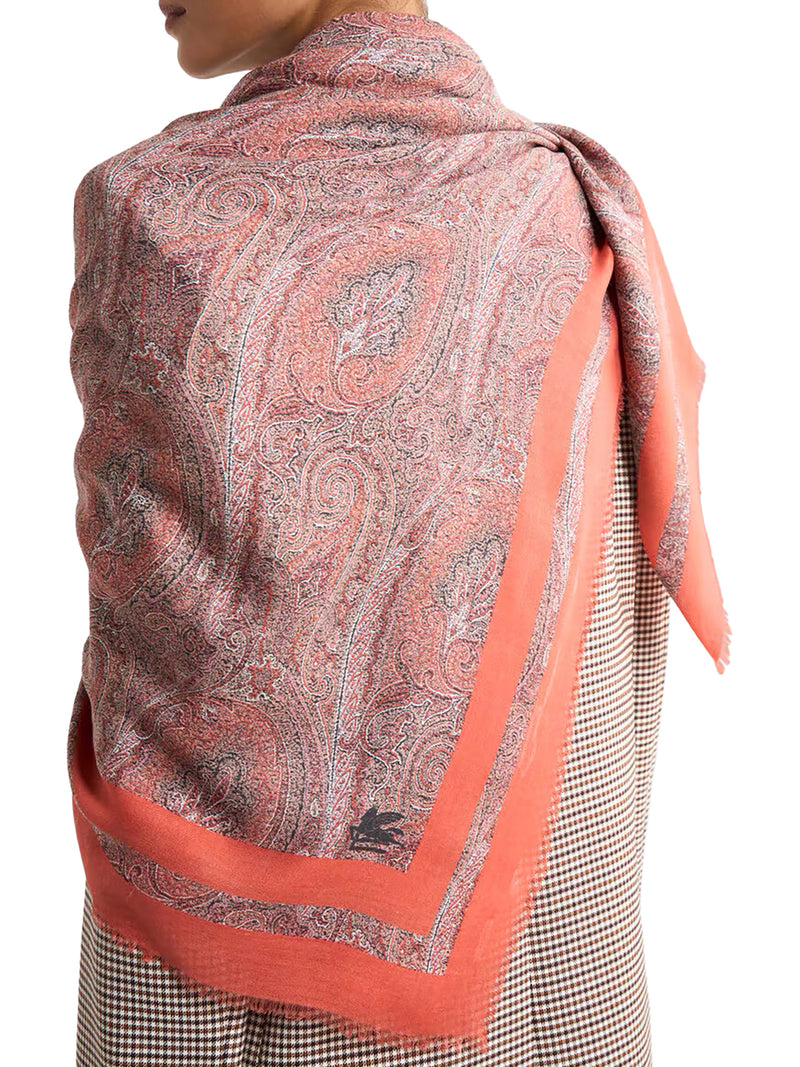 MODAL SHAWL WITH FLORAL PAISLEY PATTERN