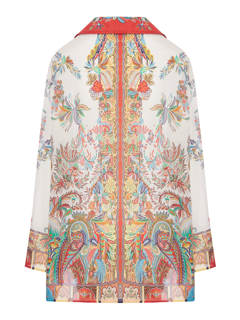 SILK SHIRT PRINTED WITH PAISLEY PATTERN