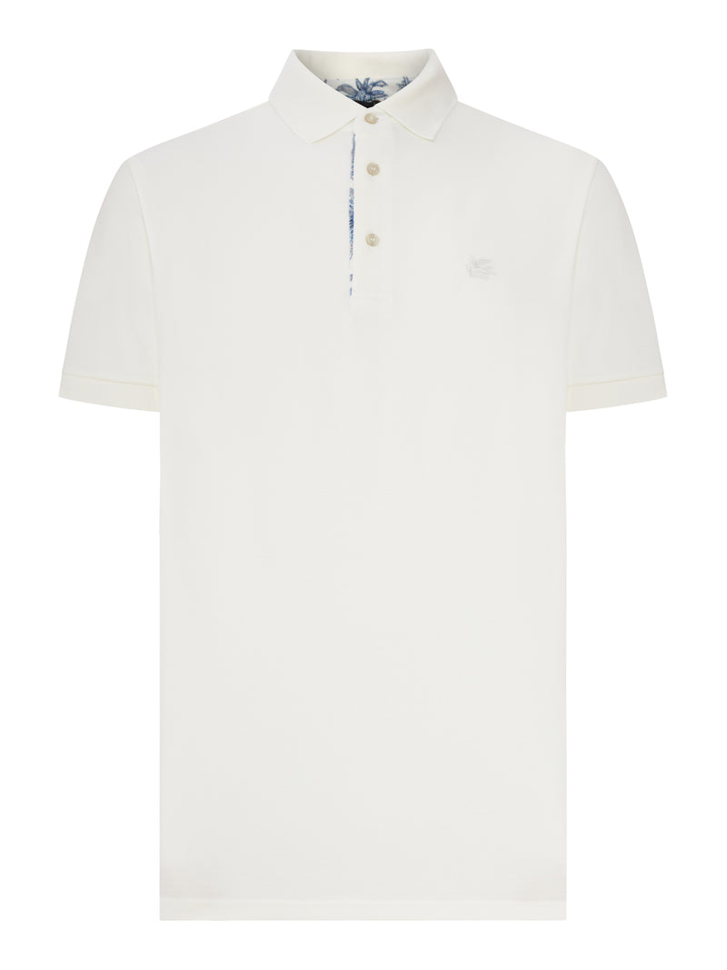 COTTON POLO SHIRT WITH PRINTED DETAILS