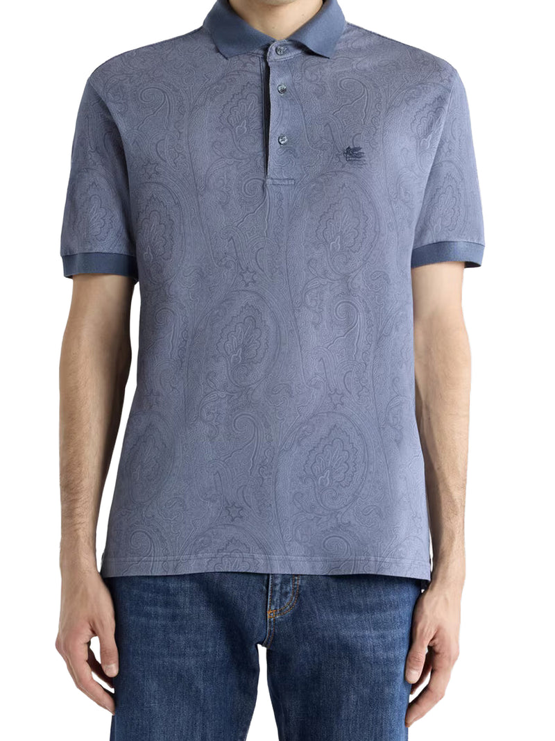 COTTON POLO SHIRT WITH ARNICA PATTERN