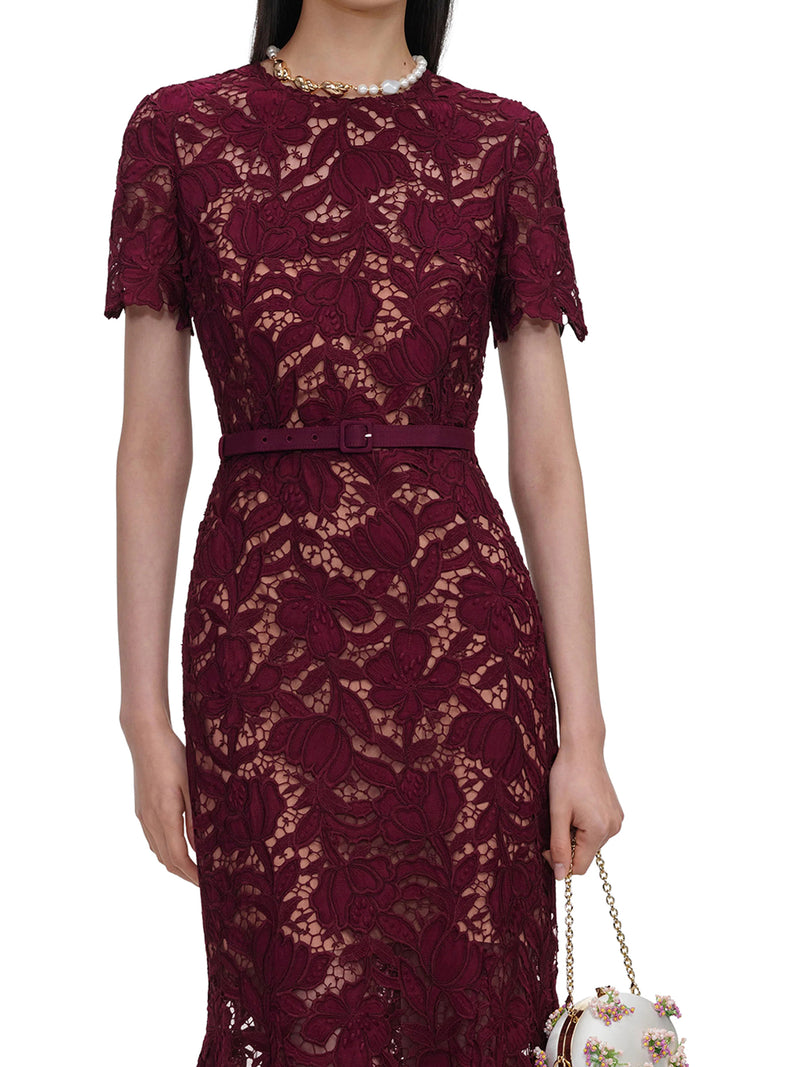 MIDI LACE DRESS