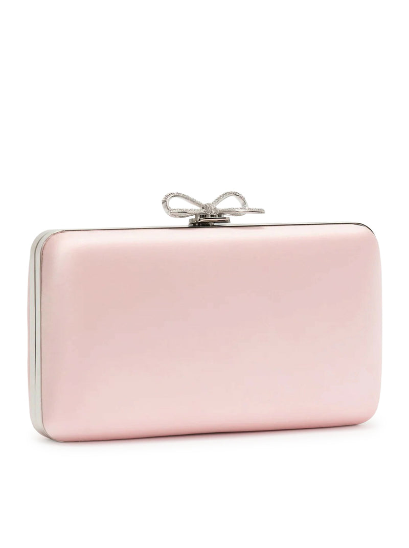 SATIN CLUTCH WITH JEWEL DETAILS
