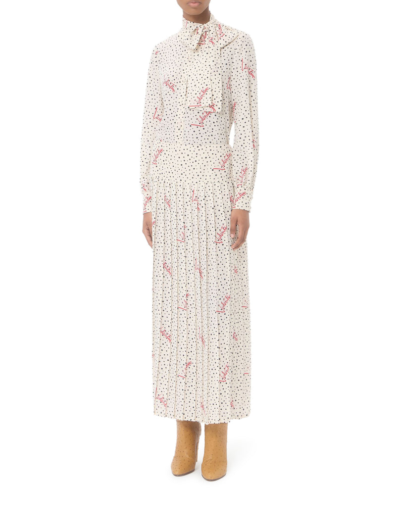CREPE DE CHINE SHIRT WITH BUBBLES AND POLKA DOT