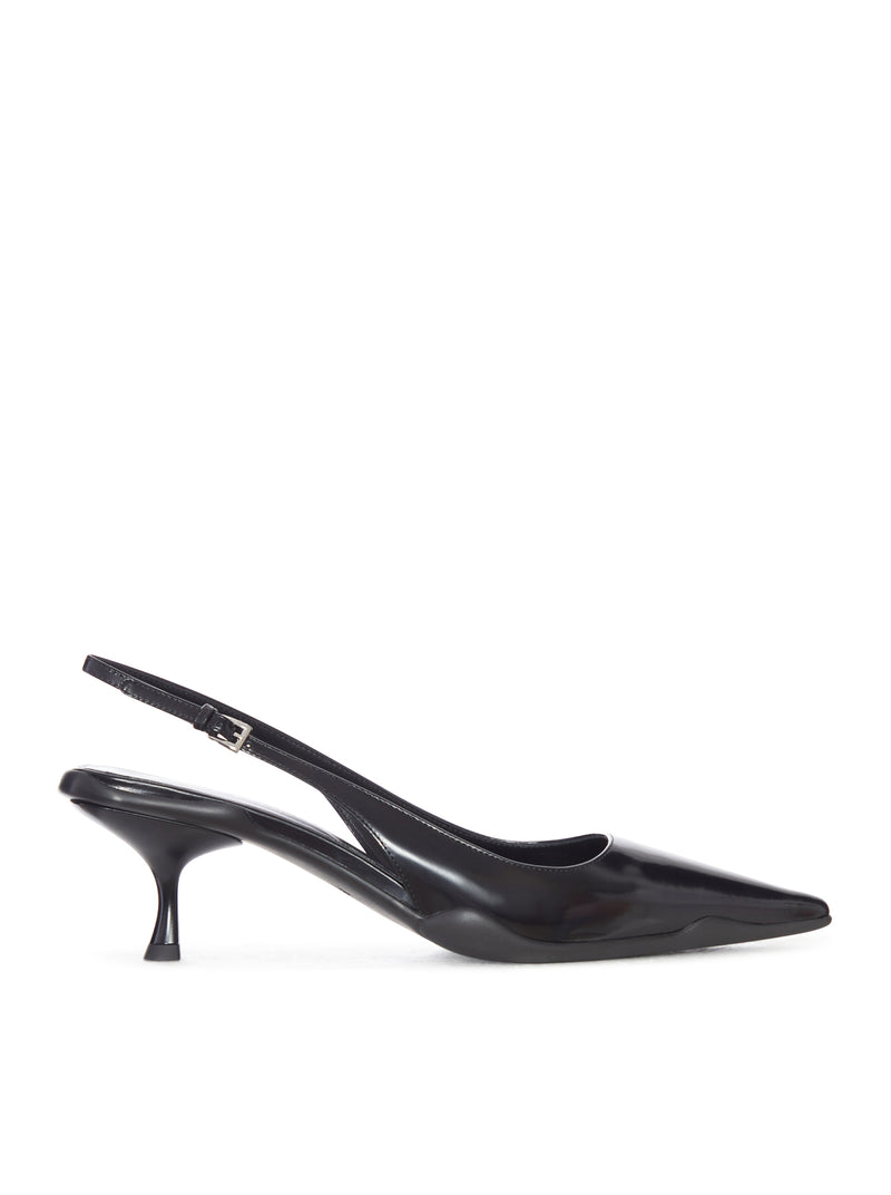 SLINGBACK PUMP IN SMOOTH LEATHER