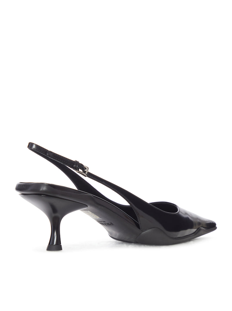 SLINGBACK PUMP IN SMOOTH LEATHER