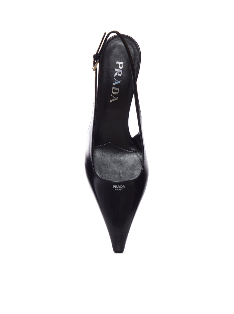 LEATHER SLINGBACK PUMP