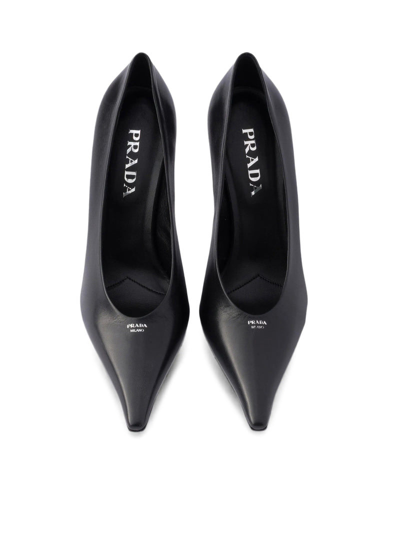POINTED PUMP IN SMOOTH LEATHER