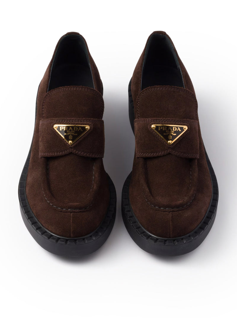 CHOCOLATE SUEDE LOAFERS