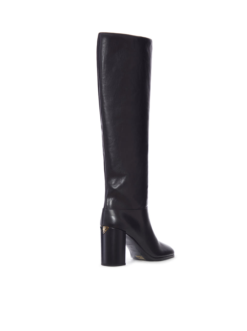 LEATHER HEEL BOOTS