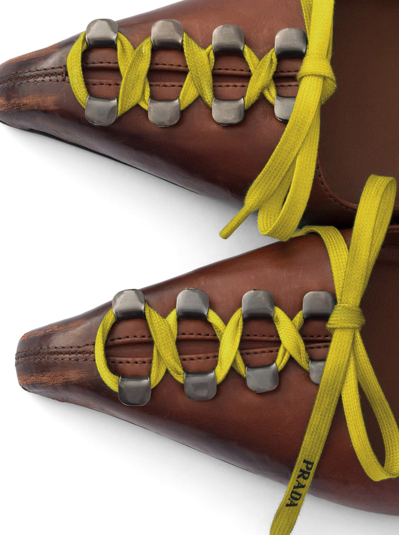 DÉCOLLETÉ IN ANTIQUE EFFECT LEATHER