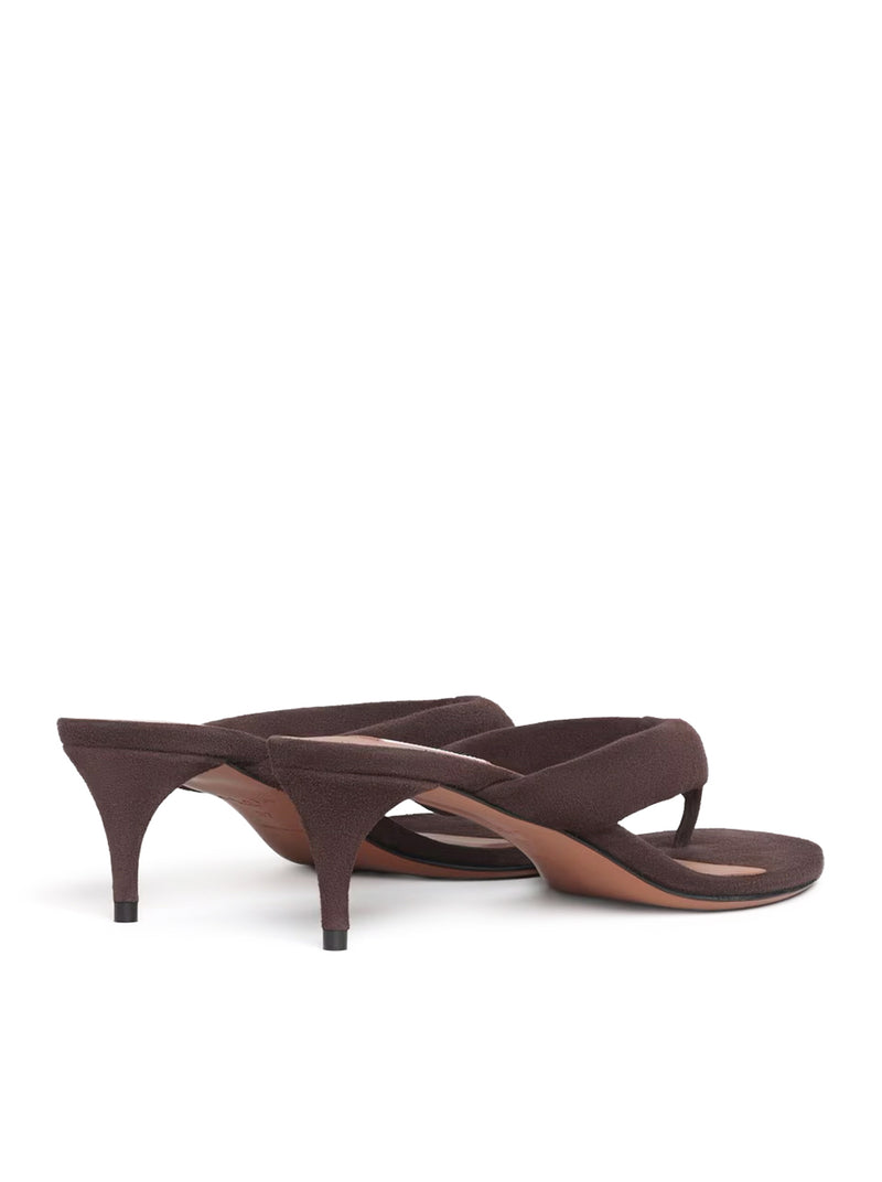 SUEDE HEEL SANDALS