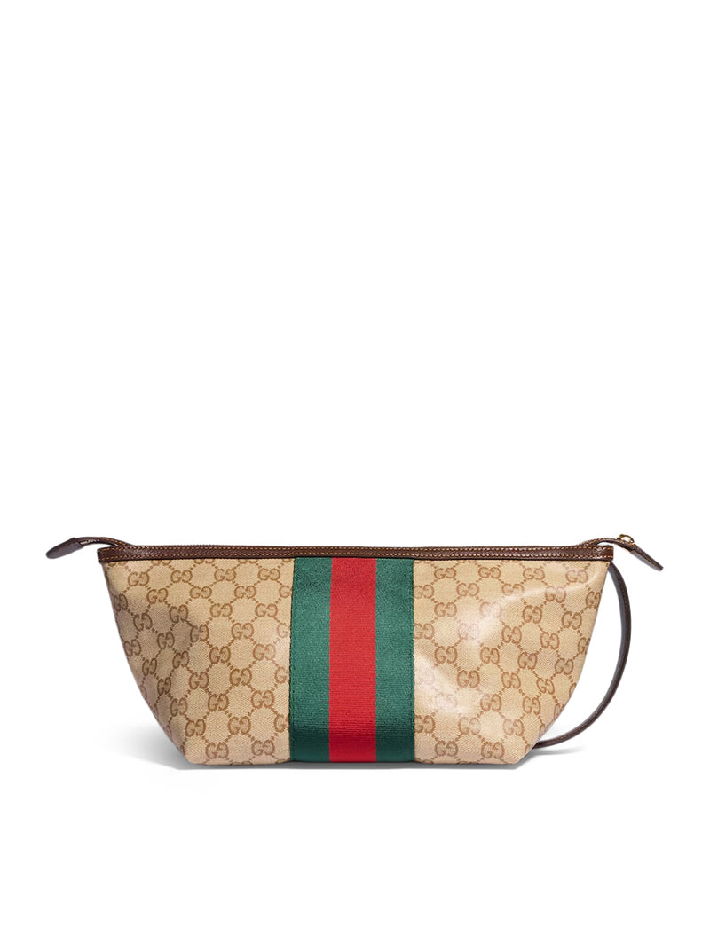 SMALL TOILETRY CASE GG WITH WEB RIBBON