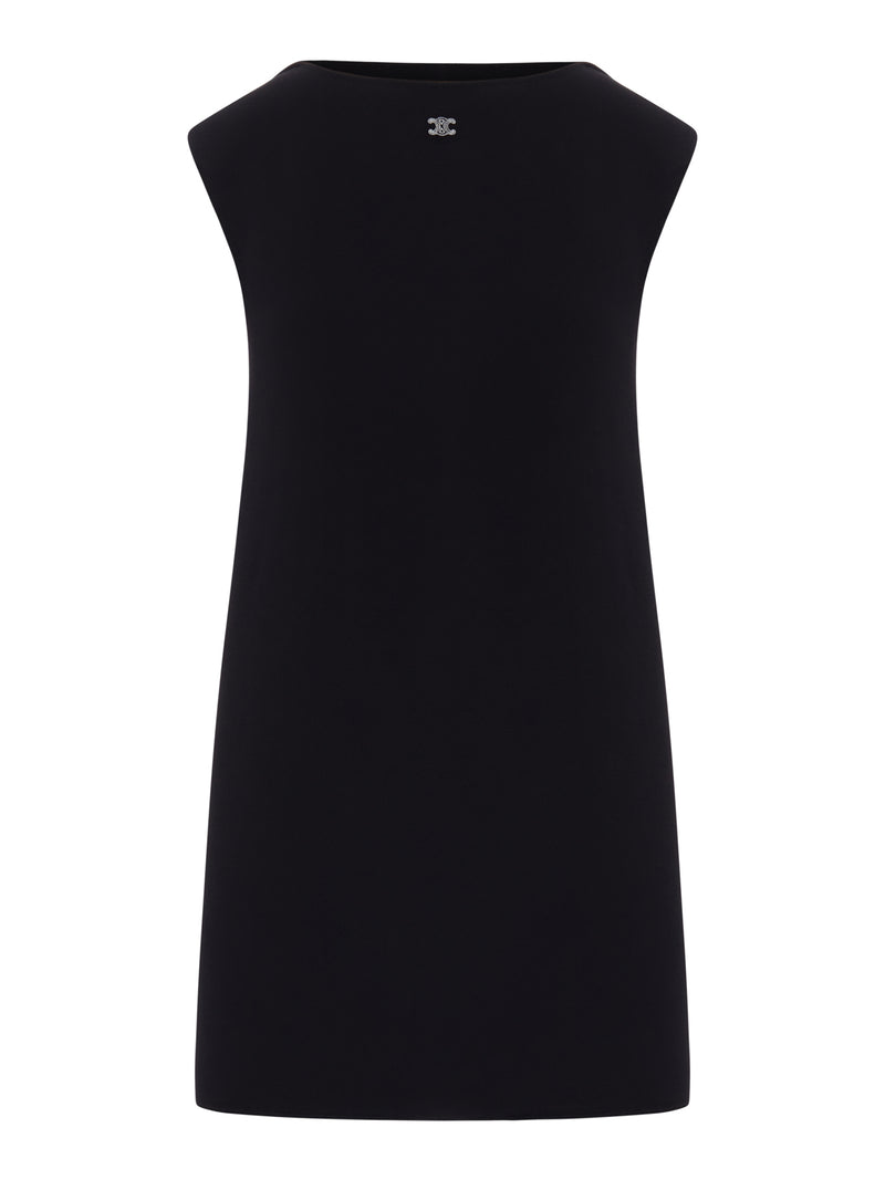 WOOL BLEND DRESS WITH TRIOMPHE LOGO