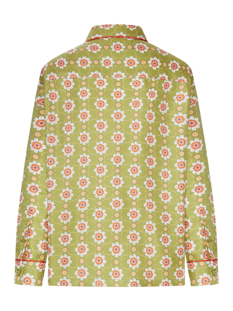 SILK SHIRT WITH FLORAL PRINT