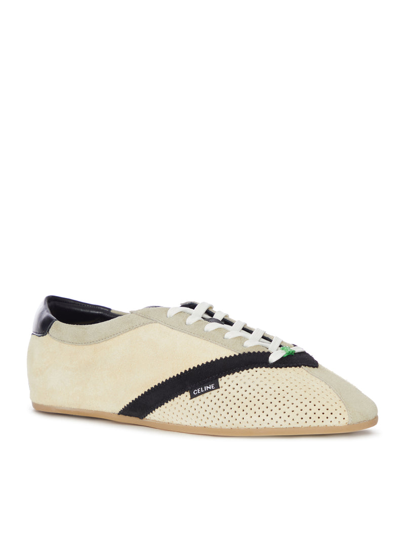 LOW SUEDE SNEAKER WITH PERFORATED TOE