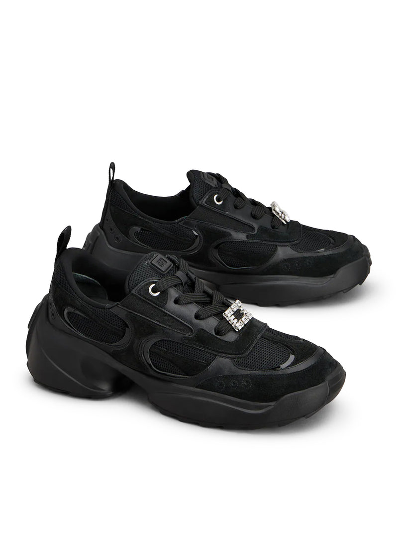 VIV’ ON THE RUN LEATHER AND FABRIC SNEAKERS