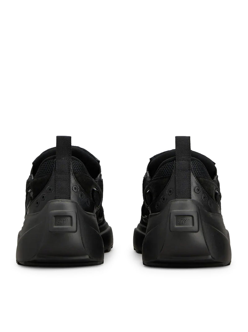 VIV’ ON THE RUN LEATHER AND FABRIC SNEAKERS