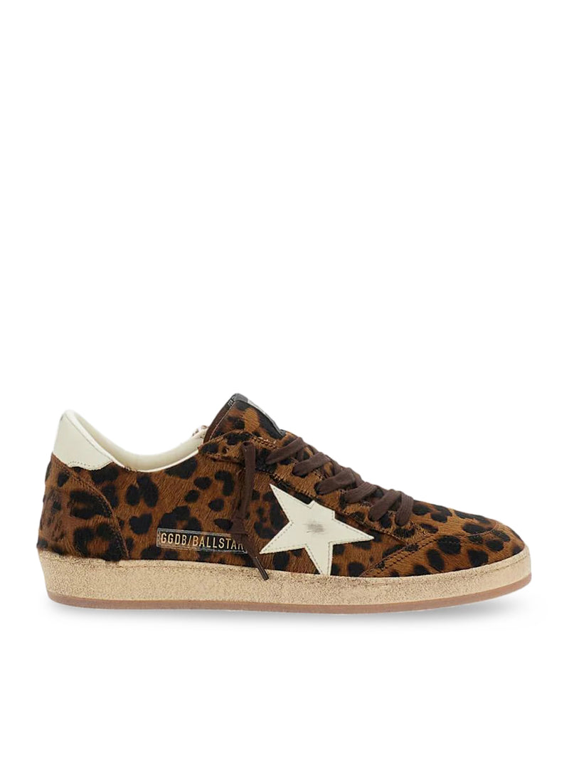 BROWN LEATHER BALL-STAR SNEAKERS