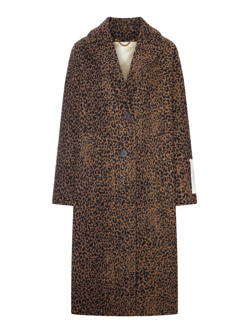 LONG LEOPARD-PRINT COAT