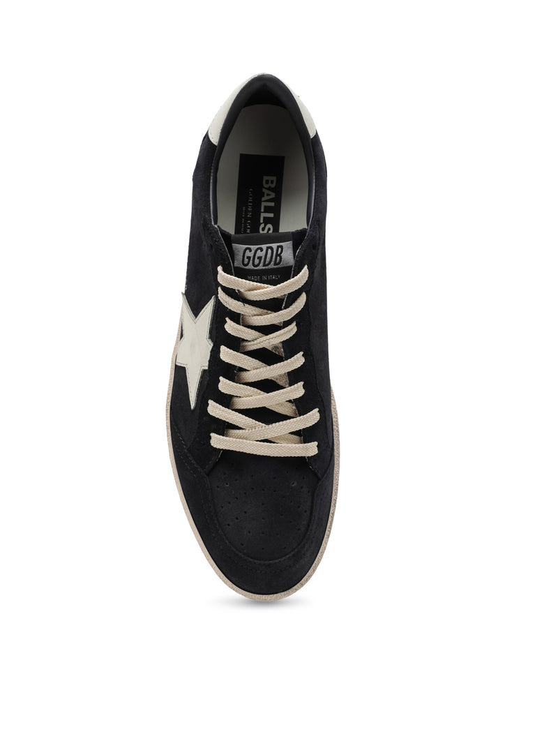 BALL-STAR IN DARK BLUE SUEDE WITH WHITE LEATHER STAR