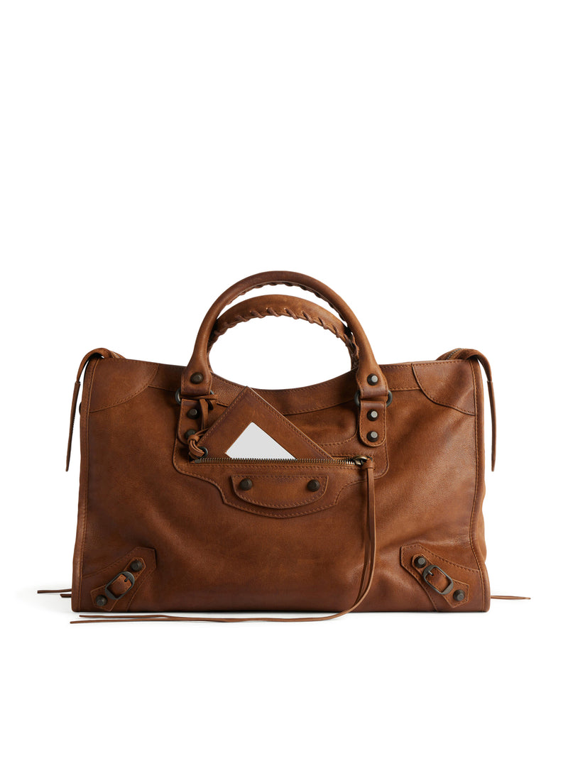 WOMEN`S LE CITY MEDIUM BAG IN CARAMEL