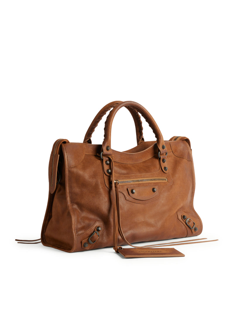 WOMEN`S LE CITY MEDIUM BAG IN CARAMEL
