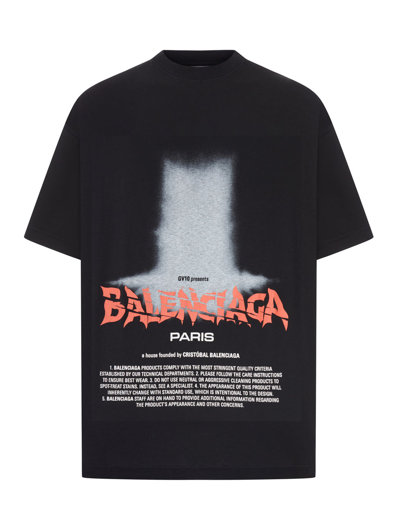 OVERSIZED THE DOOR T-SHIRT IN DRY BLACK JERSEY