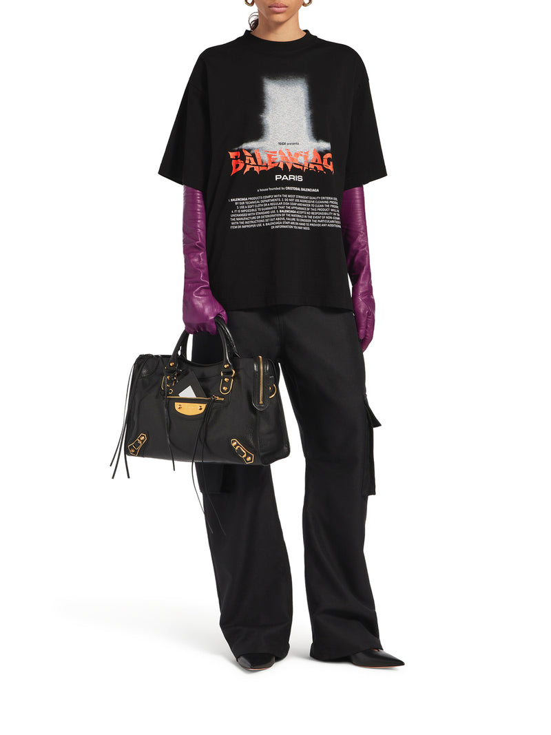 OVERSIZED THE DOOR T-SHIRT IN DRY BLACK JERSEY