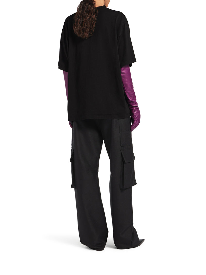 OVERSIZED THE DOOR T-SHIRT IN DRY BLACK JERSEY