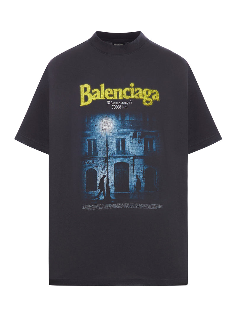 OVERSIZED T-SHIRT IN DRY BLACK JERSEY