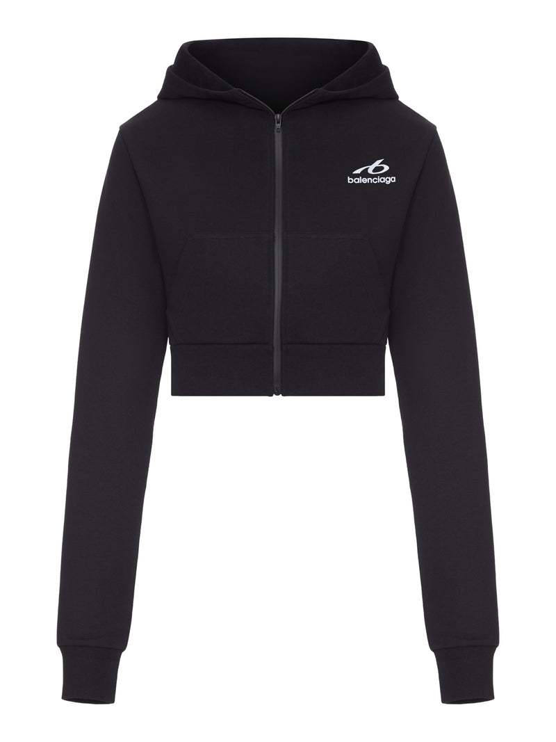 COCOON TECHWEAR SWEATSHIRT IN BLACK DRY FLEECE