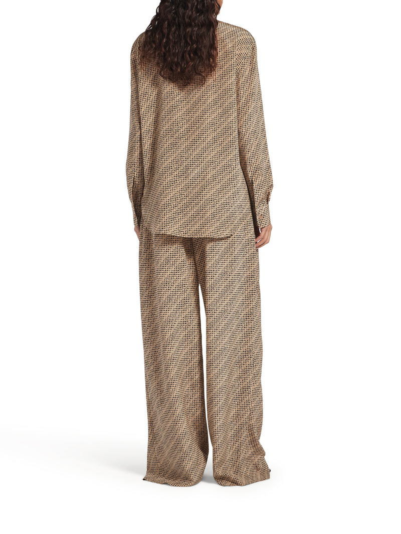 MONOGRAM SHIRT IN SILK CREPE
