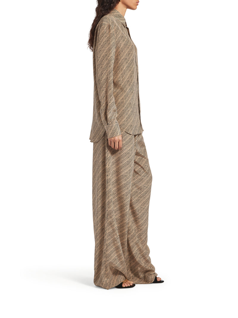 MONOGRAM SHIRT IN SILK CREPE