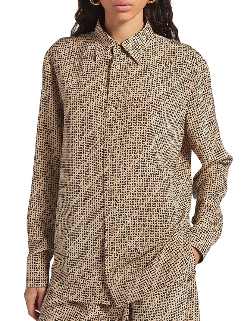 MONOGRAM SHIRT IN SILK CREPE