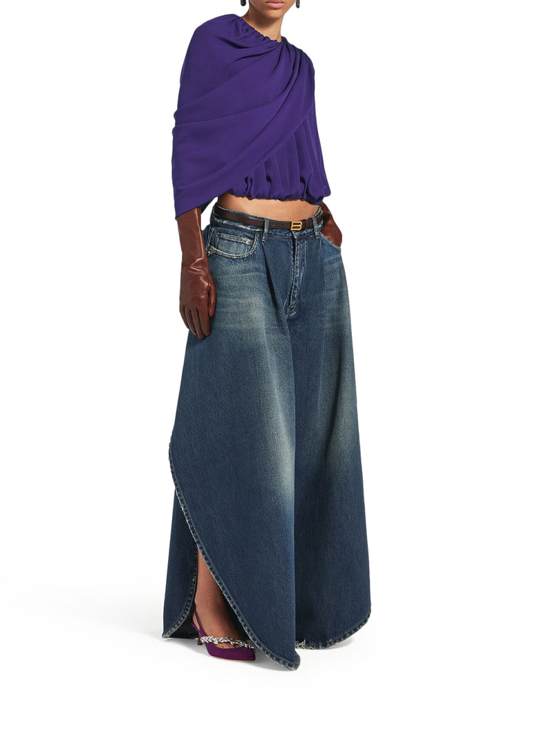 SILK CADY CAPE TOP