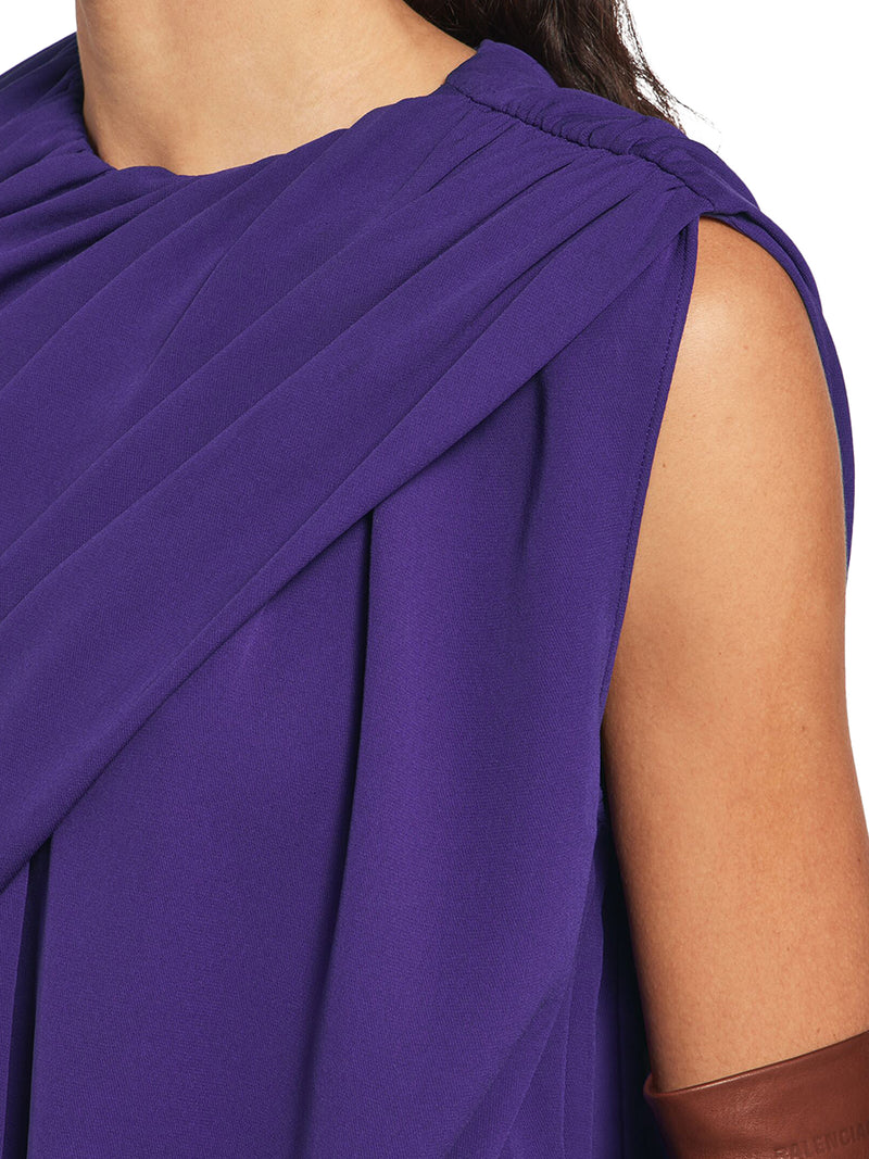 WOMEN`S PURPLE CAPE TOP