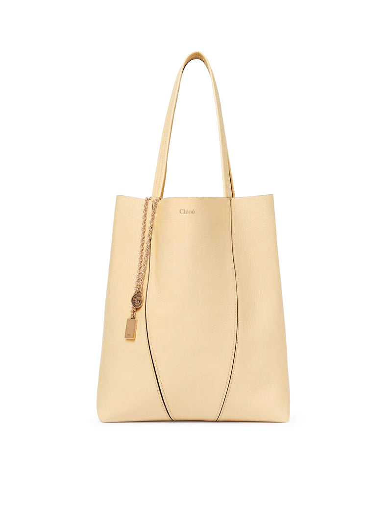 CHLOÉ SPIN TOTE BAG IN GRAINY LEATHER