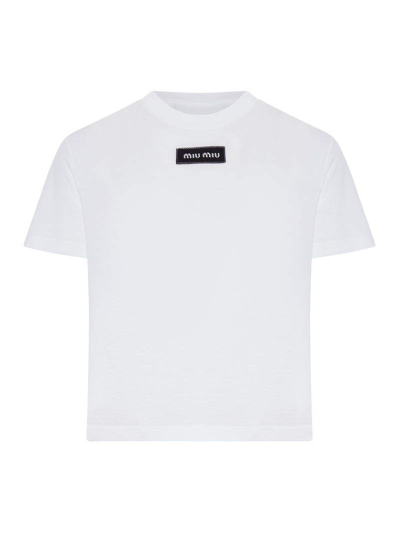 COTTON JERSEY T-SHIRT WITH AN APPLIQUÉ LOGO