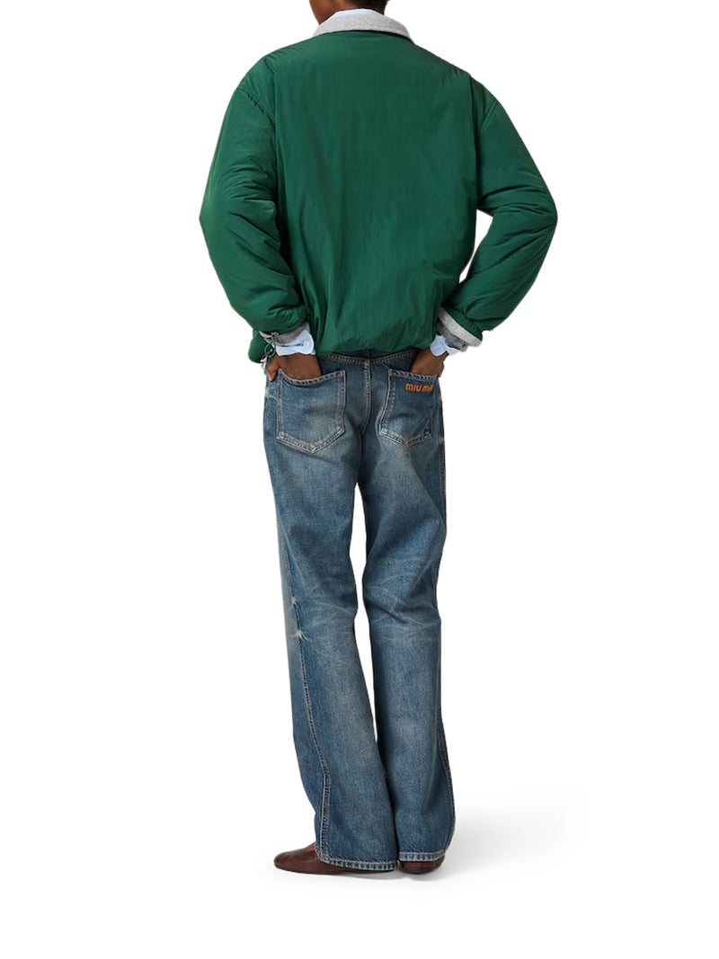 WOOL JACKET WITH LOGO ON THE FRONT