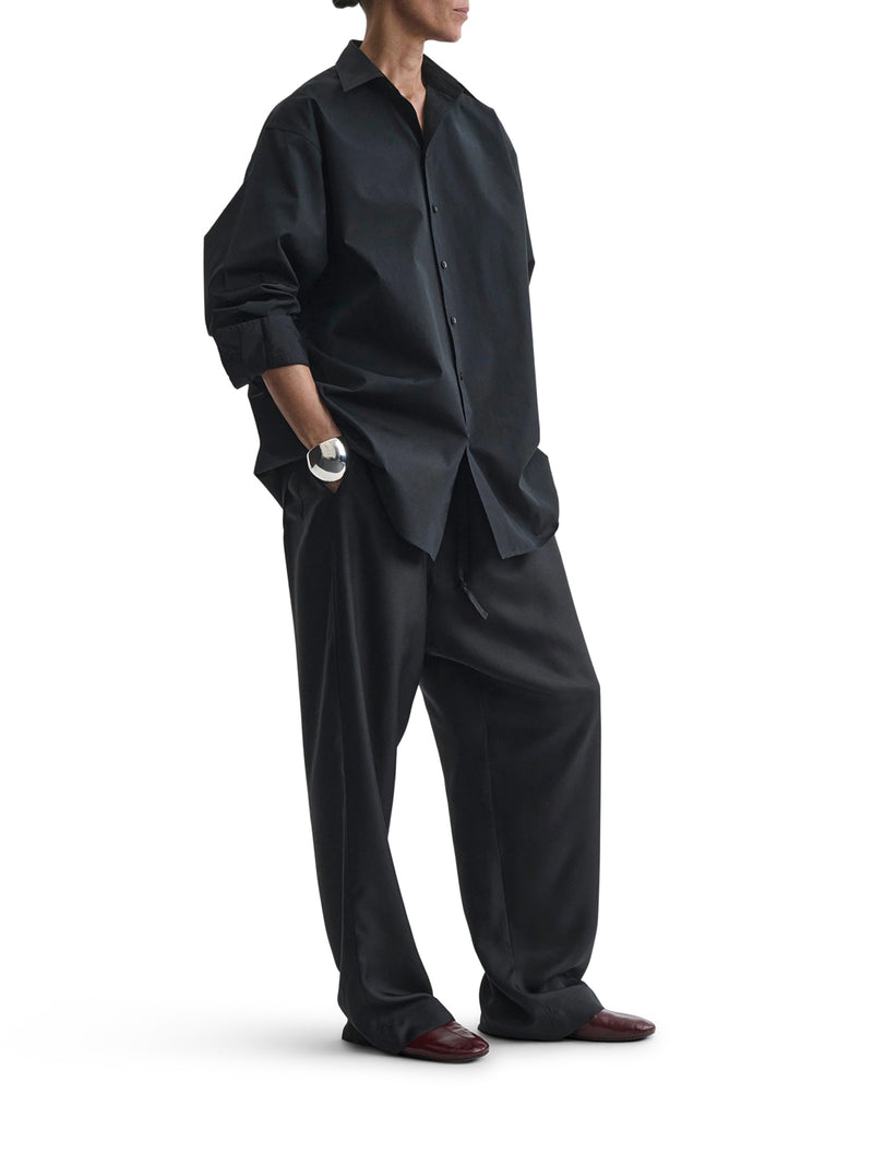 SILK DRAWSTRING TROUSERS