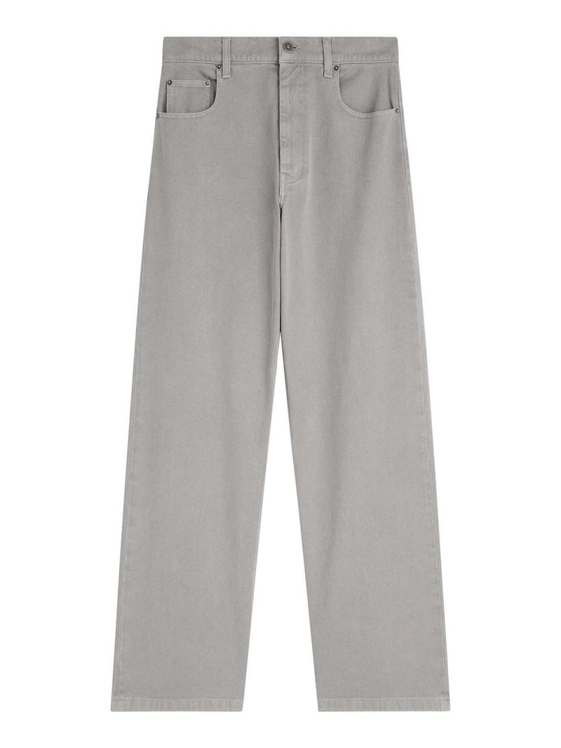 ASH GREY COTTON ZIP-FLY JEANS