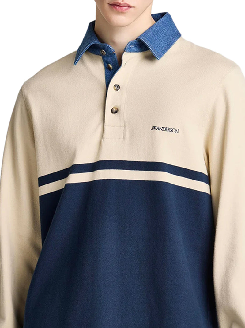 TWO-TONE COTTON POLO SHIRT
